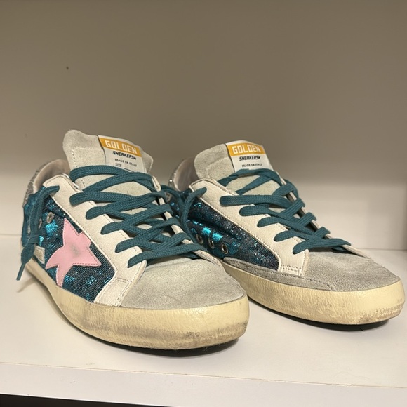 Golden Goose Super-Star Purple Leopard. Sz. 40 Original Box - Picture 2 of 11